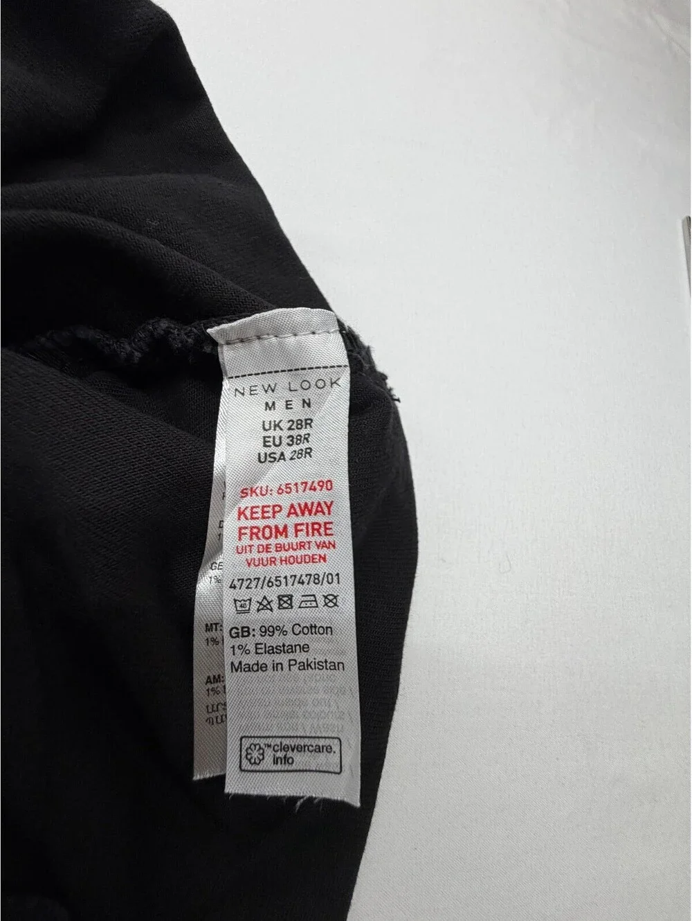 New Look Men's Skinny Jeans Slim Fit Stretch Mid-Rise Zip Fly  Size 28 Black